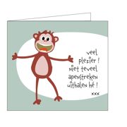 Kampkaart Veel plezier! Niet teveel apenstreken uithalen! - Mail-Box KA138